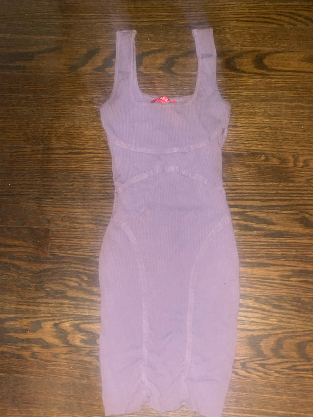 Hera Collection Lavender Ribbed Bodycon Mini Dress